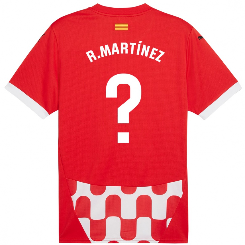 Kids Football Raúl Martínez #0 Red White Home Jersey 2024/25 T-Shirt Nz