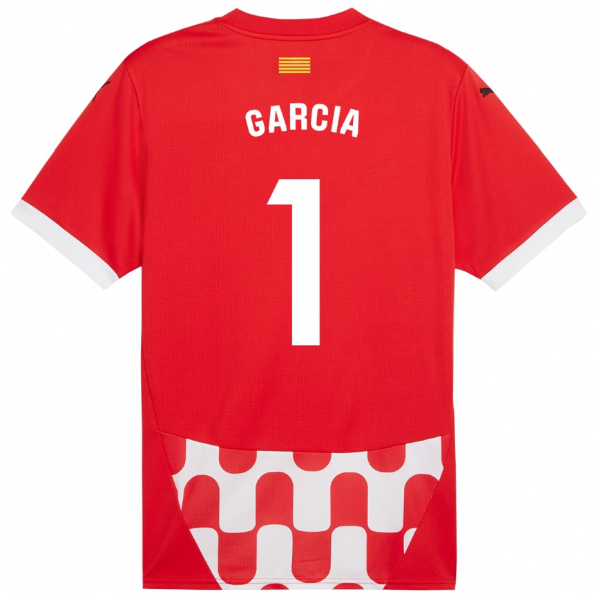 Kids Football Lucas García #1 Red White Home Jersey 2024/25 T-Shirt Nz