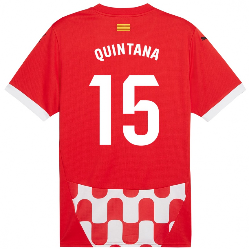 Kids Football Amru Quintana #15 Red White Home Jersey 2024/25 T-Shirt Nz