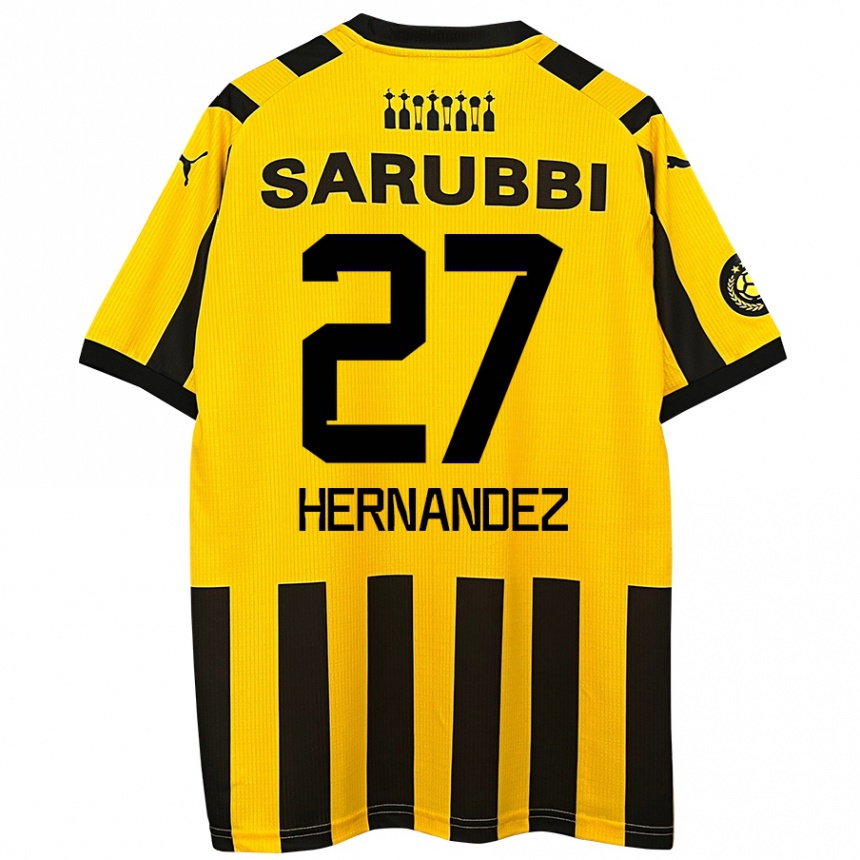 Kids Football Lucas Hernández #27 Yellow Black Home Jersey 2024/25 T-Shirt Nz