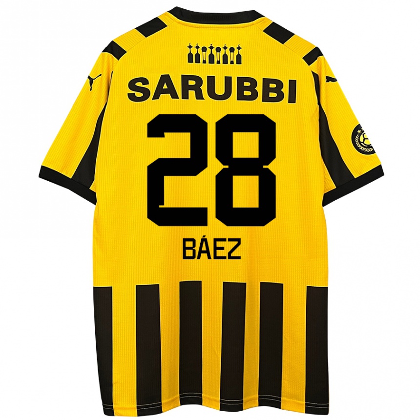 Kids Football Jaime Báez #28 Yellow Black Home Jersey 2024/25 T-Shirt Nz