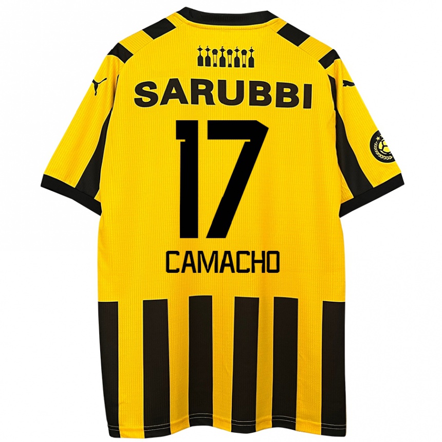 Kids Football Sebastián Camacho #17 Yellow Black Home Jersey 2024/25 T-Shirt Nz