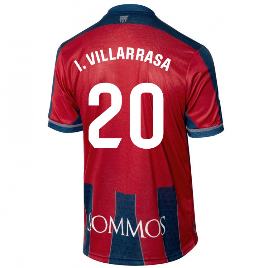 Kids Football Ignasi Vilarrasa #20 Red Blue Home Jersey 2024/25 T-Shirt Nz