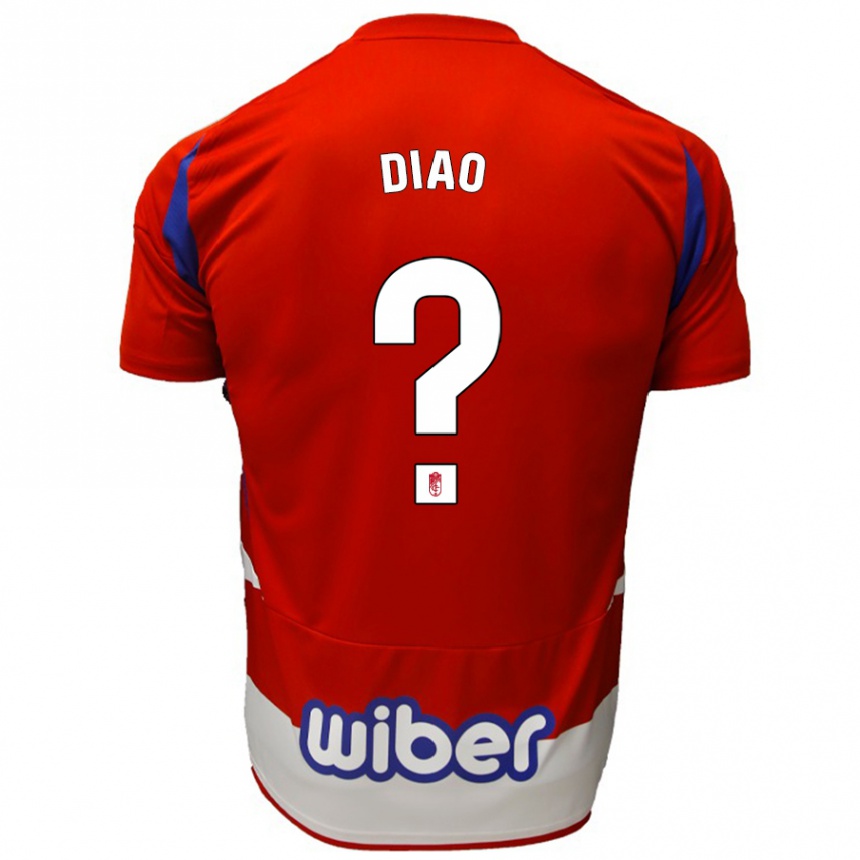 Kids Football Siren Diao #0 Red White Blue Home Jersey 2024/25 T-Shirt Nz