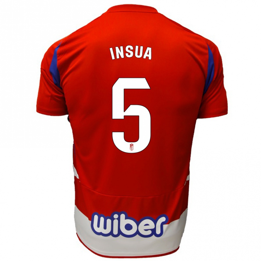 Kids Football Pablo Insua #5 Red White Blue Home Jersey 2024/25 T-Shirt Nz