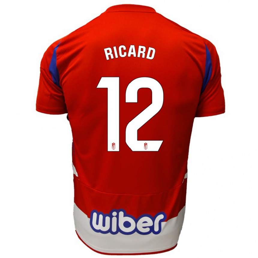 Kids Football Ricard Sanchez #12 Red White Blue Home Jersey 2024/25 T-Shirt Nz