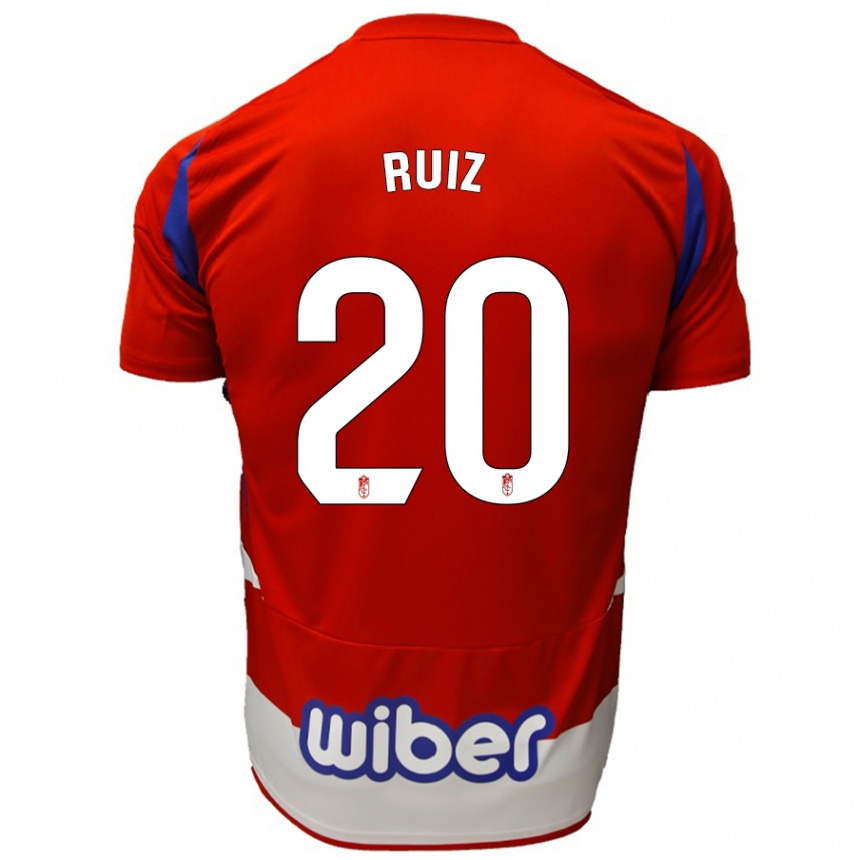 Kids Football Sergio Ruiz #20 Red White Blue Home Jersey 2024/25 T-Shirt Nz