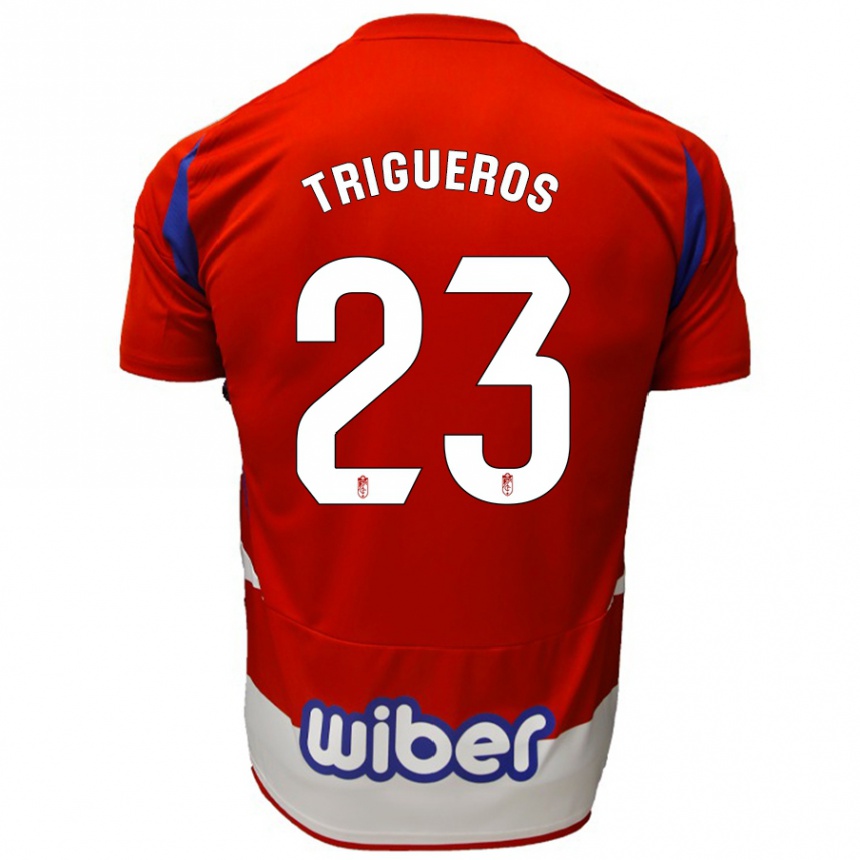 Kids Football Manu Trigueros #23 Red White Blue Home Jersey 2024/25 T-Shirt Nz