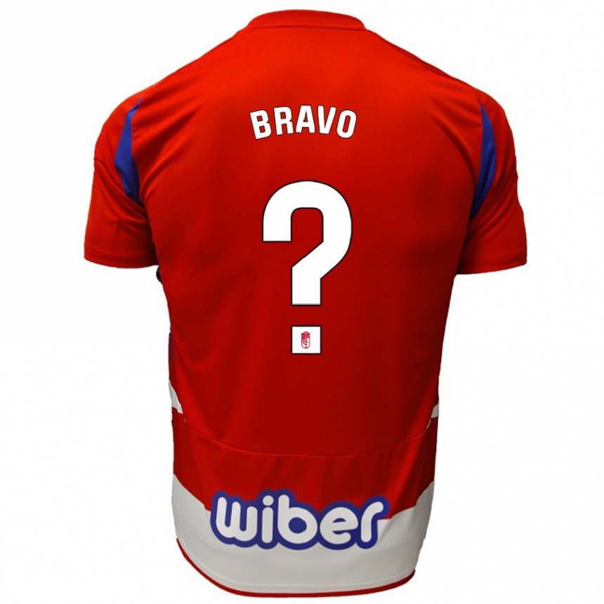 Kids Football Roberto Bravo #0 Red White Blue Home Jersey 2024/25 T-Shirt Nz