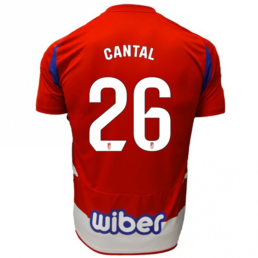 Kids Football Paco Cantal #26 Red White Blue Home Jersey 2024/25 T-Shirt Nz