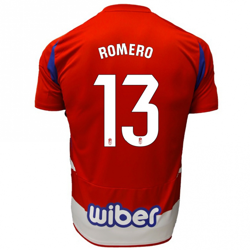 Kids Football Andrea Romero #13 Red White Blue Home Jersey 2024/25 T-Shirt Nz