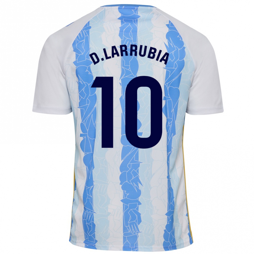 Kids Football David Larrubia #10 White Blue Home Jersey 2024/25 T-Shirt Nz