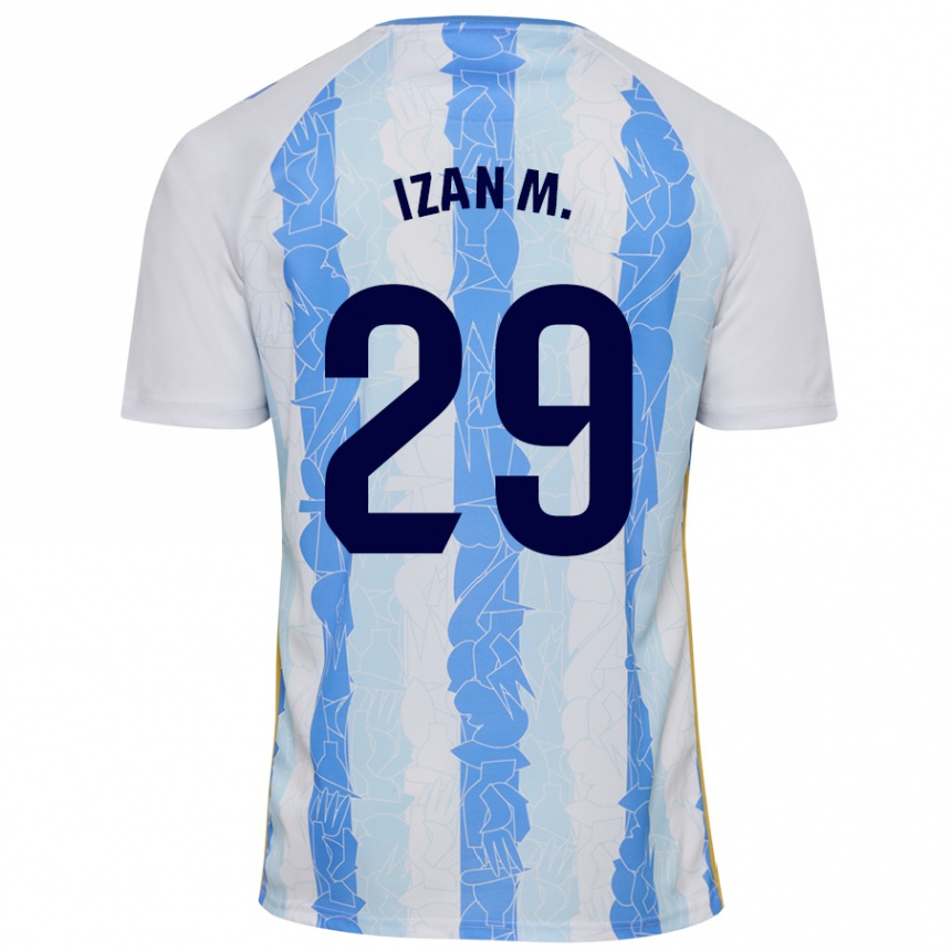 Kids Football Izan Merino #29 White Blue Home Jersey 2024/25 T-Shirt Nz