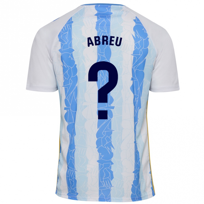 Kids Football Marco Abreu #0 White Blue Home Jersey 2024/25 T-Shirt Nz