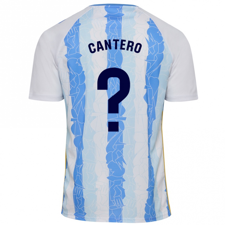 Kids Football José Cantero #0 White Blue Home Jersey 2024/25 T-Shirt Nz