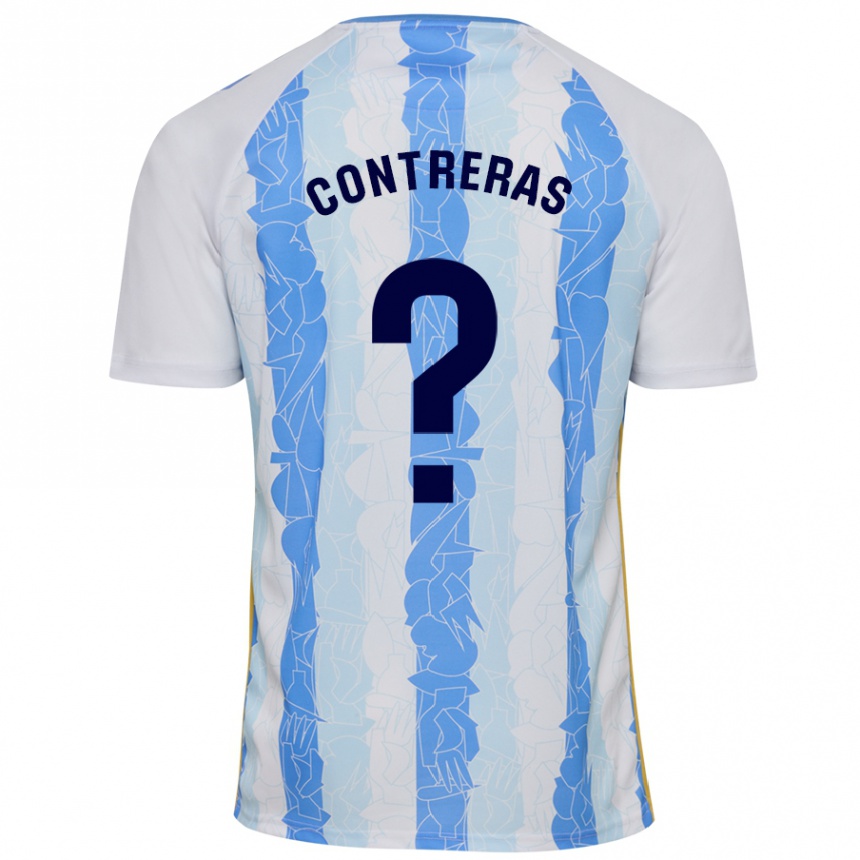 Kids Football Ale Contreras #0 White Blue Home Jersey 2024/25 T-Shirt Nz