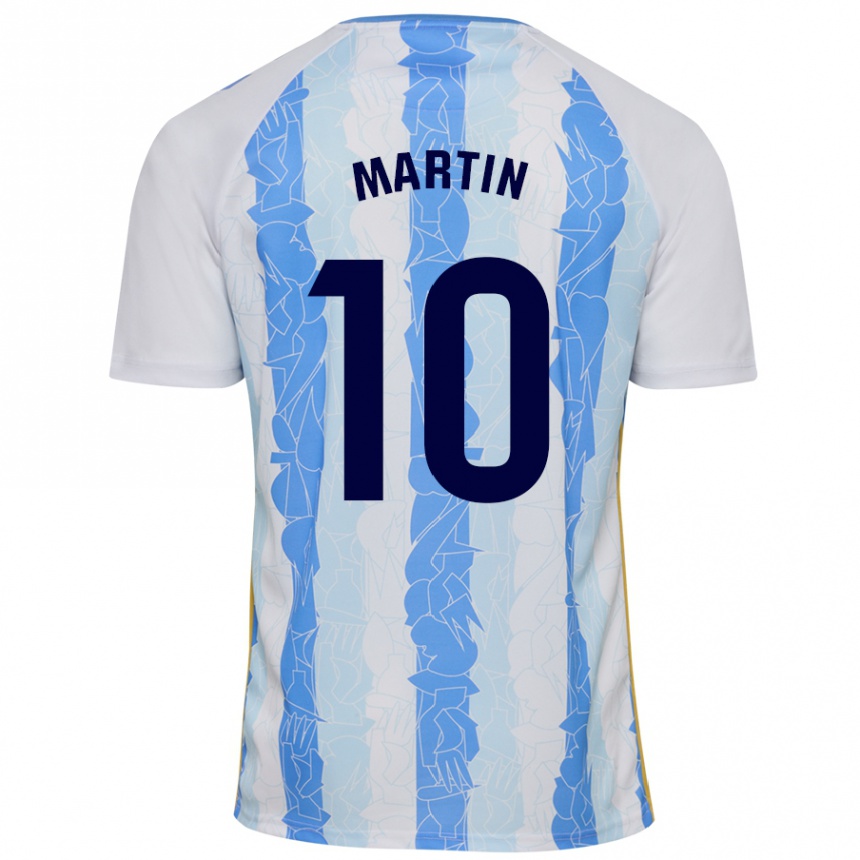 Kids Football Jesús Martín #10 White Blue Home Jersey 2024/25 T-Shirt Nz