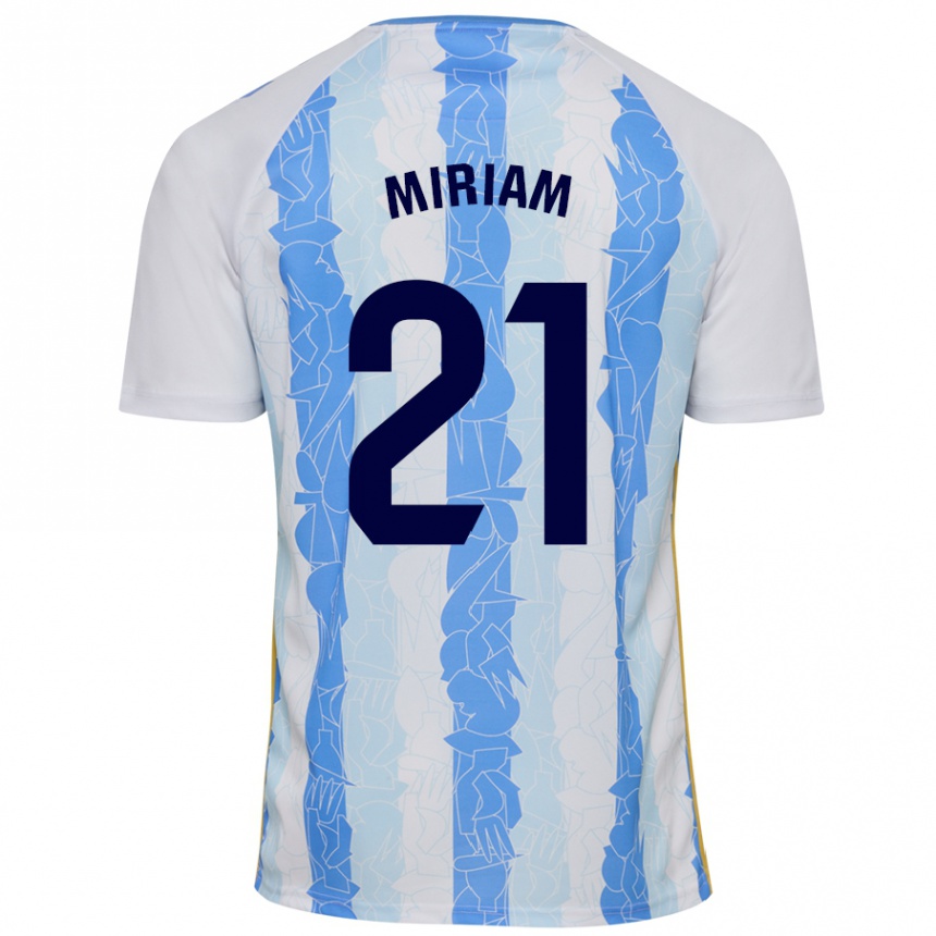 Kids Football Míriam #21 White Blue Home Jersey 2024/25 T-Shirt Nz