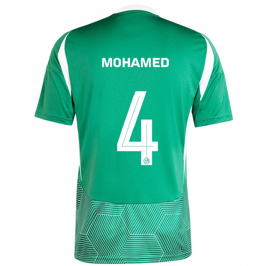 Kids Football Ali Mohamed #4 Green White Home Jersey 2024/25 T-Shirt Nz