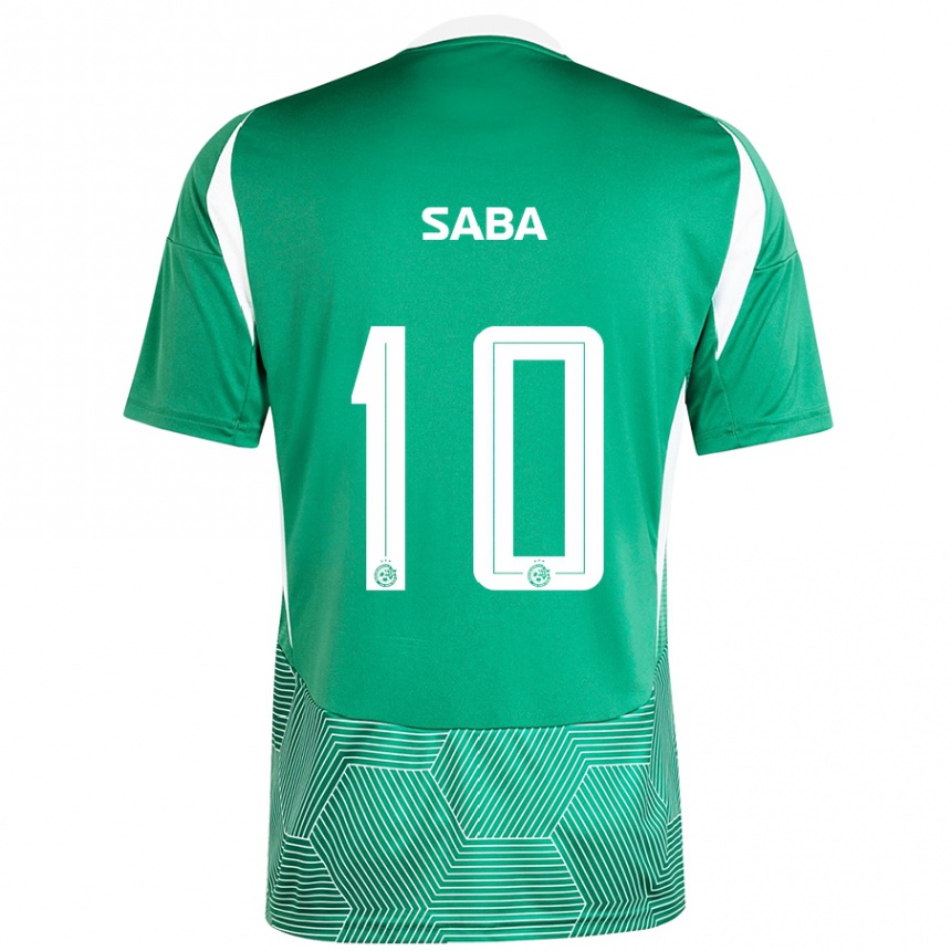 Kids Football Dia Saba #10 Green White Home Jersey 2024/25 T-Shirt Nz