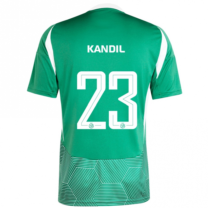 Kids Football Maor Kandil #23 Green White Home Jersey 2024/25 T-Shirt Nz