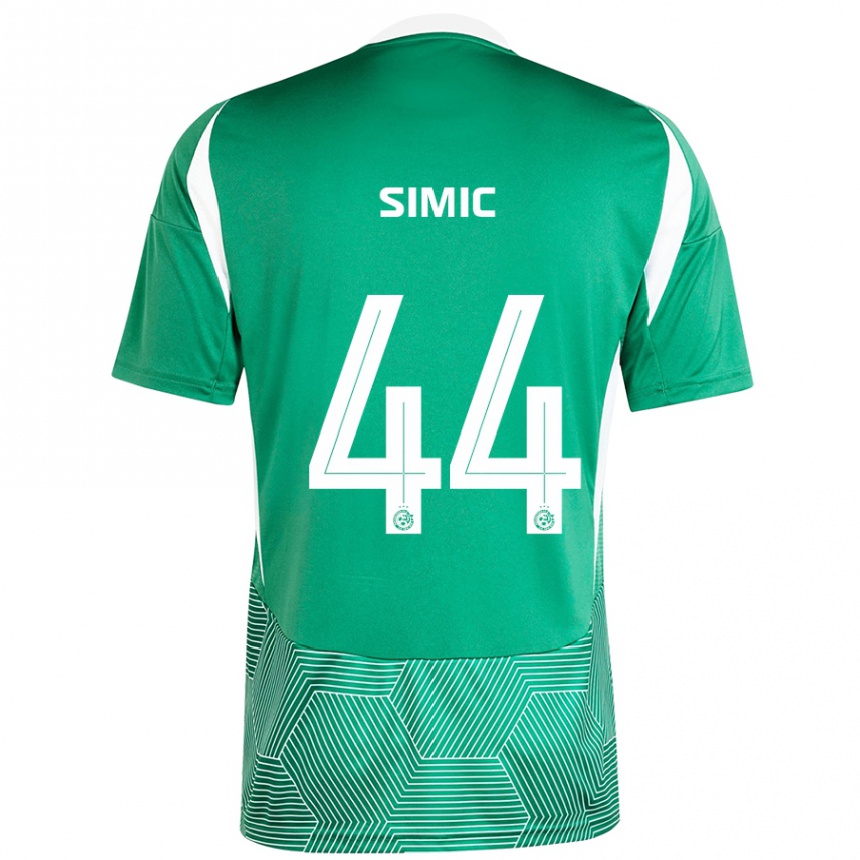 Kids Football Lorenco Simic #44 Green White Home Jersey 2024/25 T-Shirt Nz