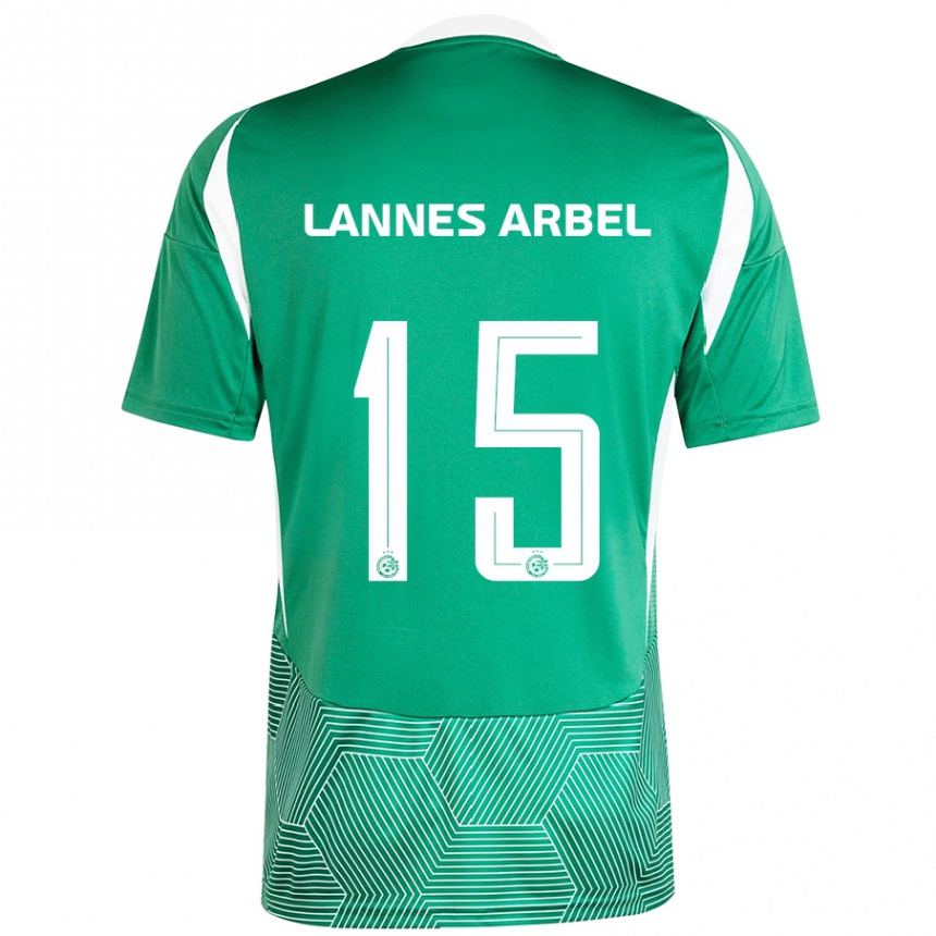 Kids Football Tomer Lannes Arbel #15 Green White Home Jersey 2024/25 T-Shirt Nz