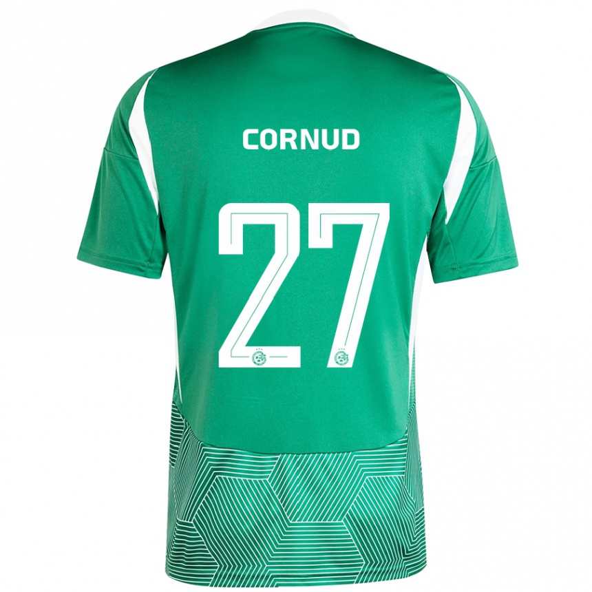 Kids Football Pierre Cornud #27 Green White Home Jersey 2024/25 T-Shirt Nz