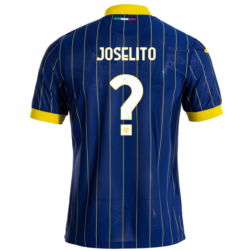 Kids Football Joselito #0 Blue Yellow Home Jersey 2024/25 T-Shirt Nz