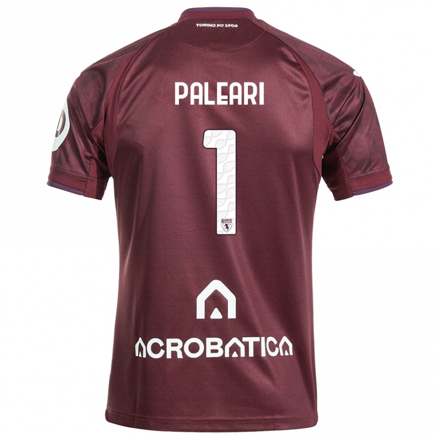 Kids Football Alberto Paleari #1 Maroon White Home Jersey 2024/25 T-Shirt Nz