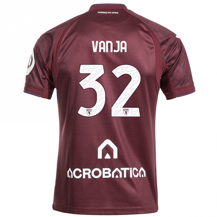 Kids Football Vanja Milinković-Savić #32 Maroon White Home Jersey 2024/25 T-Shirt Nz