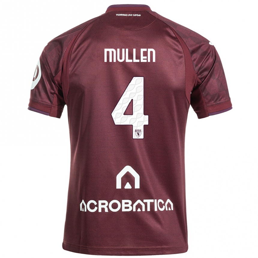 Kids Football Senan Mullen #4 Maroon White Home Jersey 2024/25 T-Shirt Nz