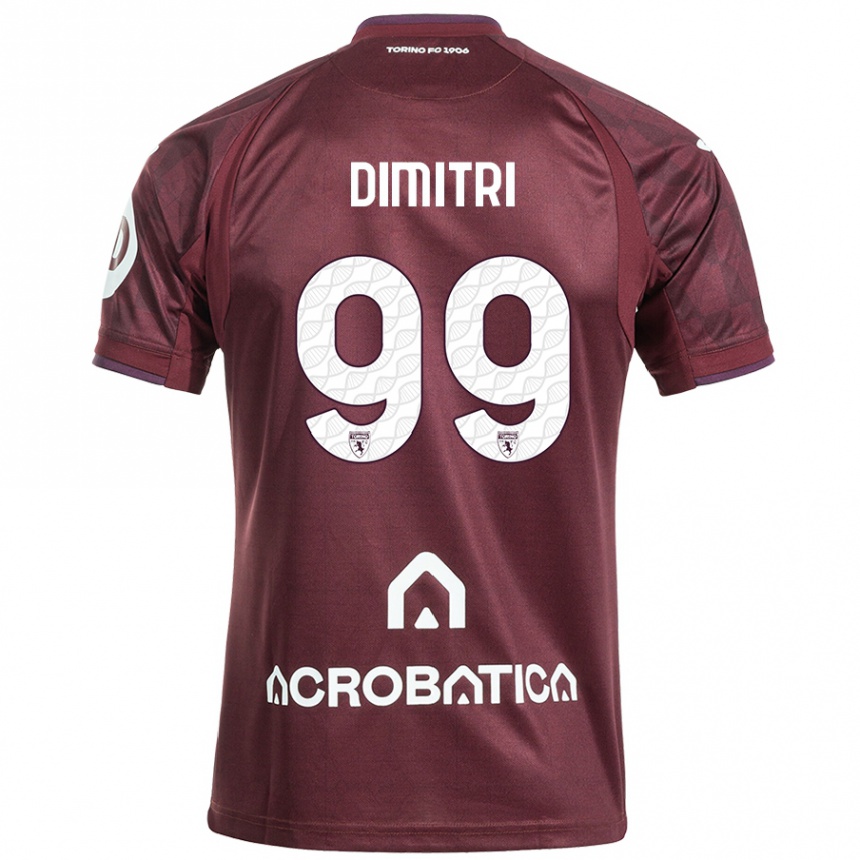 Kids Football Matteo Dimitri #99 Maroon White Home Jersey 2024/25 T-Shirt Nz