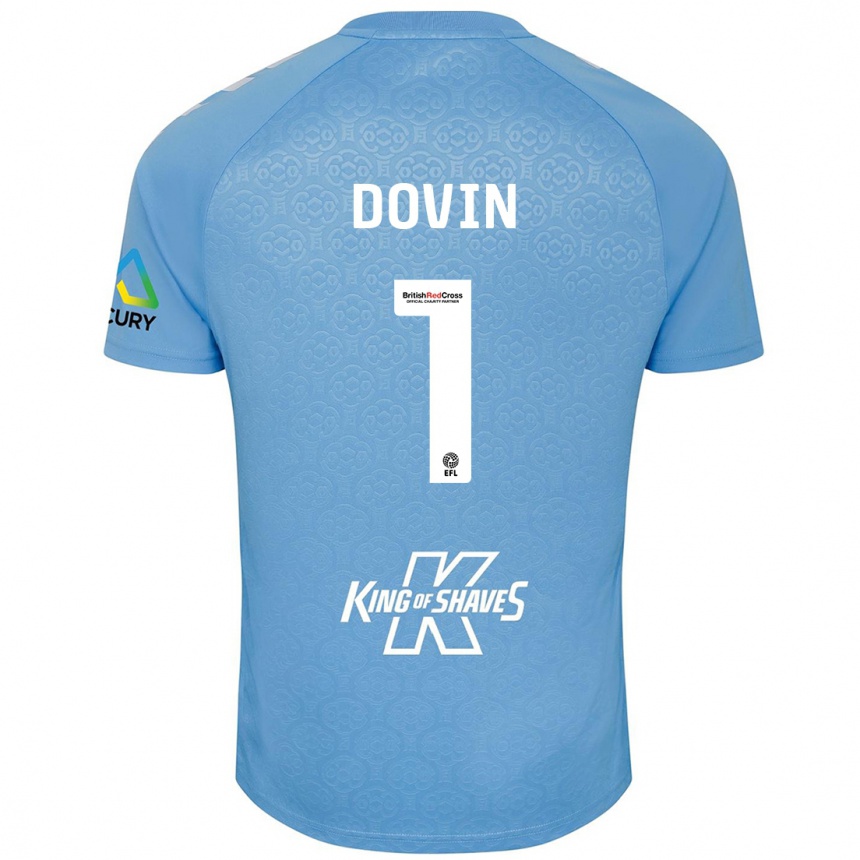 Kids Football Oliver Dovin #1 Blue White Home Jersey 2024/25 T-Shirt Nz