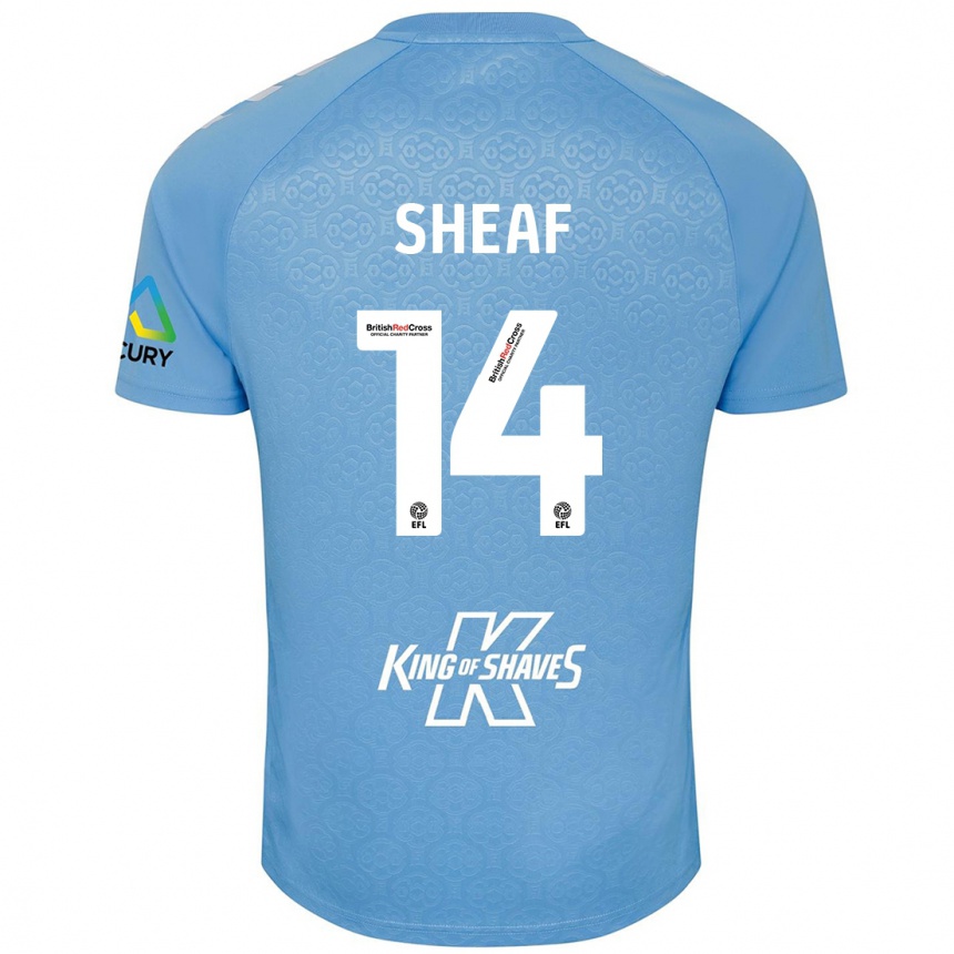 Kids Football Ben Sheaf #14 Blue White Home Jersey 2024/25 T-Shirt Nz