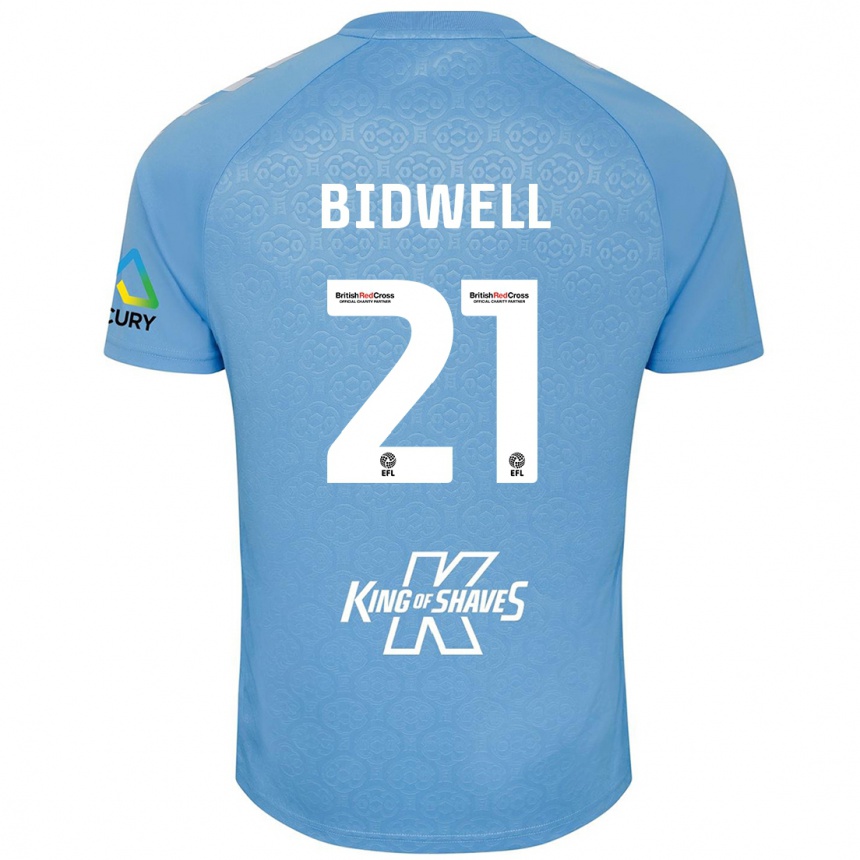 Kids Football Jake Bidwell #21 Blue White Home Jersey 2024/25 T-Shirt Nz