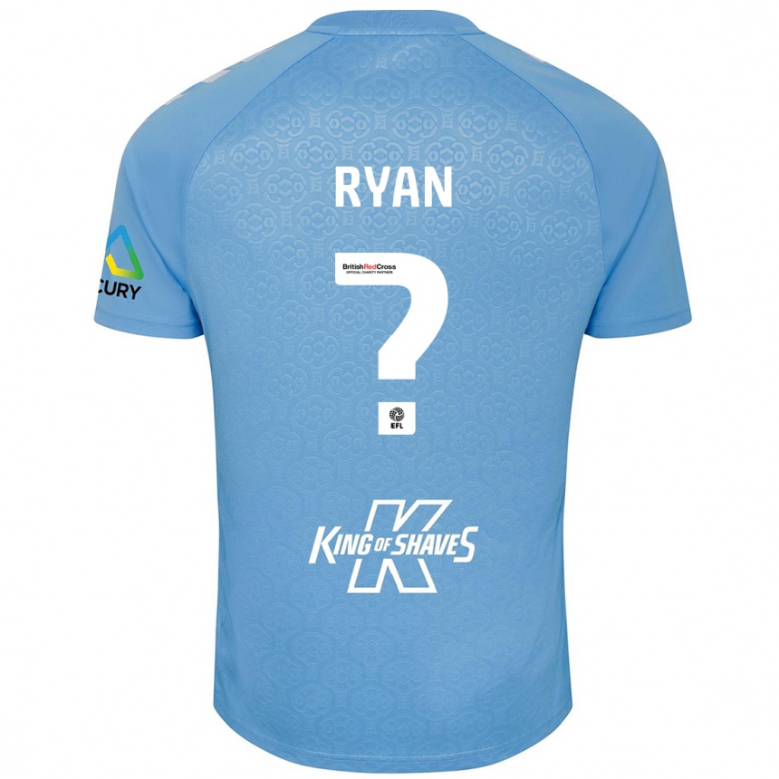 Kids Football Kain Ryan #0 Blue White Home Jersey 2024/25 T-Shirt Nz