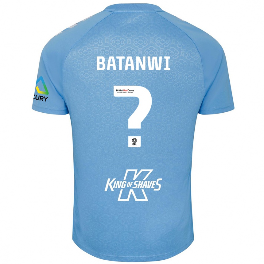 Kids Football Tristen Batanwi #0 Blue White Home Jersey 2024/25 T-Shirt Nz