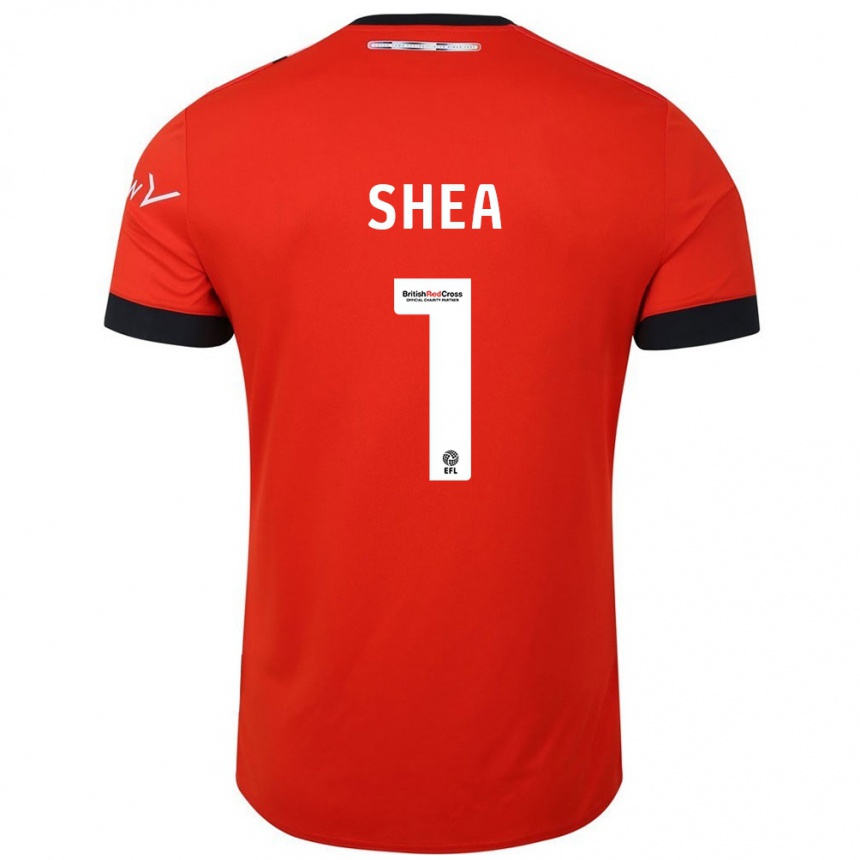 Kids Football James Shea #1 Orange Black Home Jersey 2024/25 T-Shirt Nz