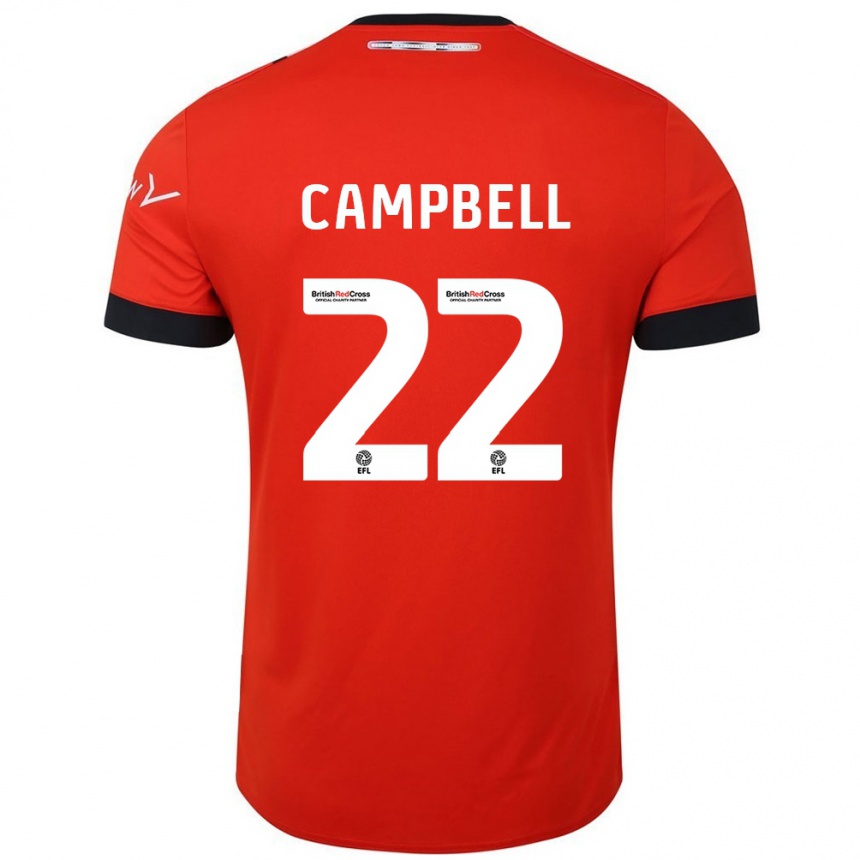 Kids Football Allan Campbell #22 Orange Black Home Jersey 2024/25 T-Shirt Nz