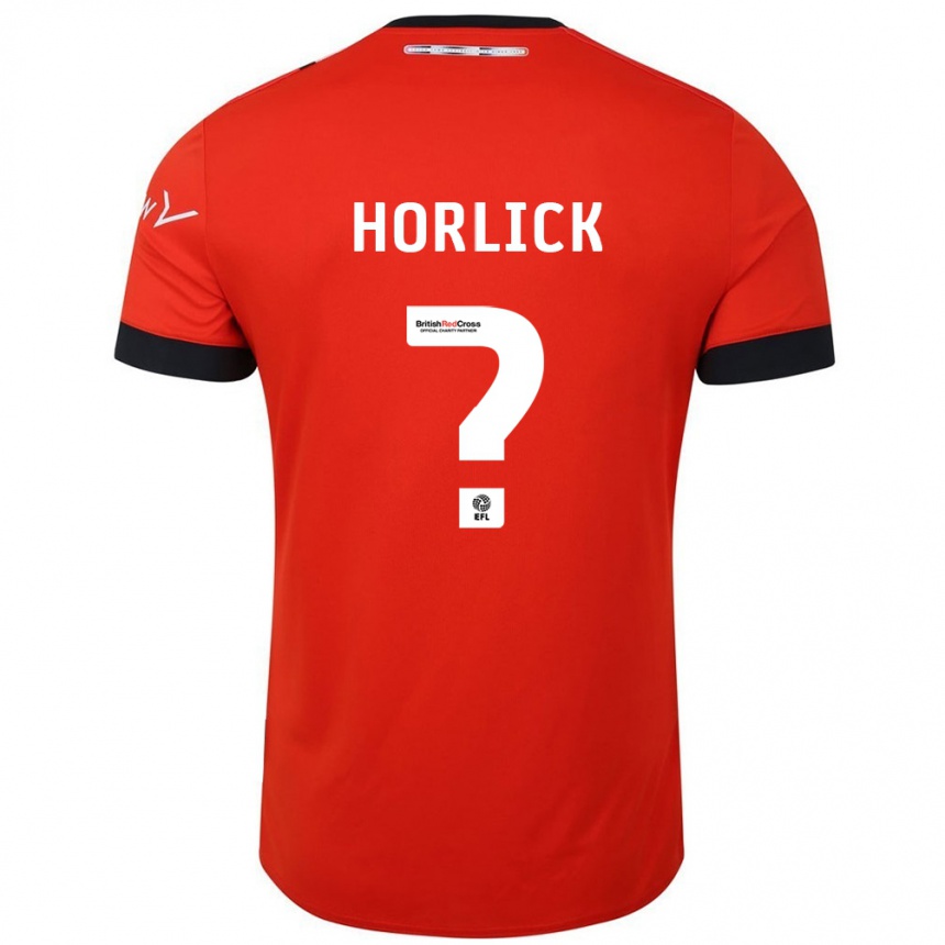 Kids Football Jameson Horlick #0 Orange Black Home Jersey 2024/25 T-Shirt Nz