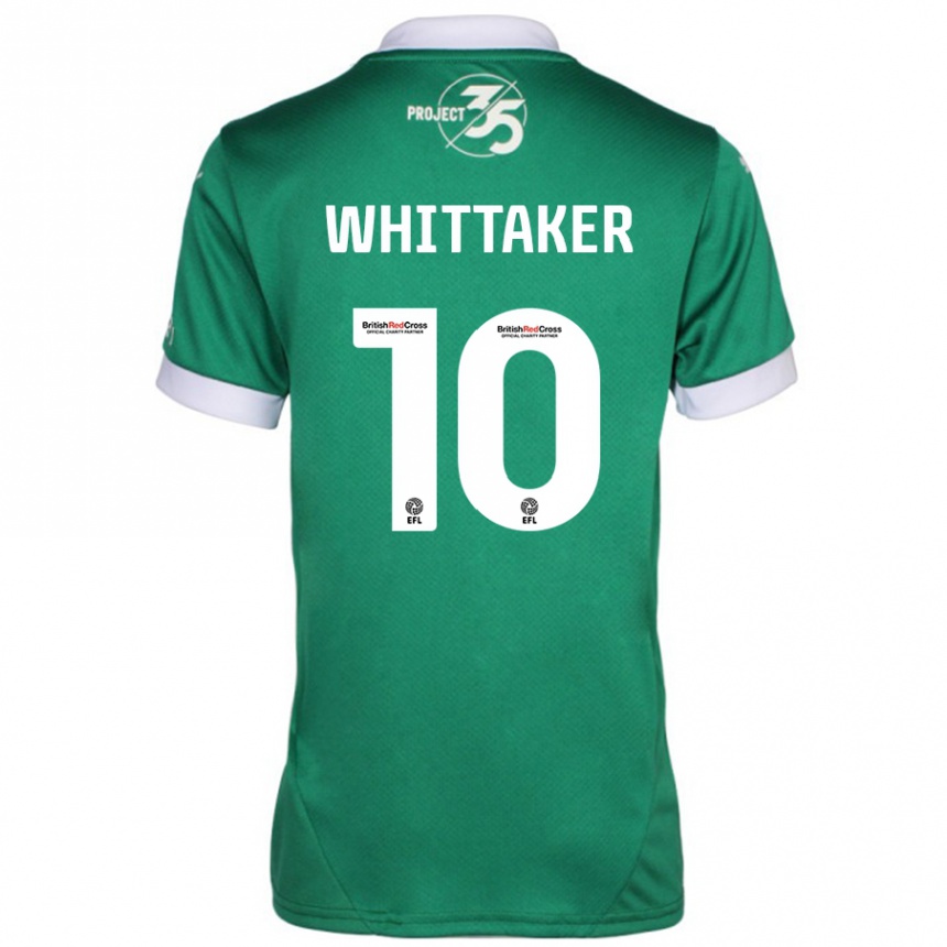 Kids Football Morgan Whittaker #10 Green White Home Jersey 2024/25 T-Shirt Nz