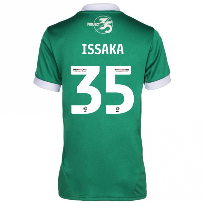 Kids Football Freddie Issaka #35 Green White Home Jersey 2024/25 T-Shirt Nz