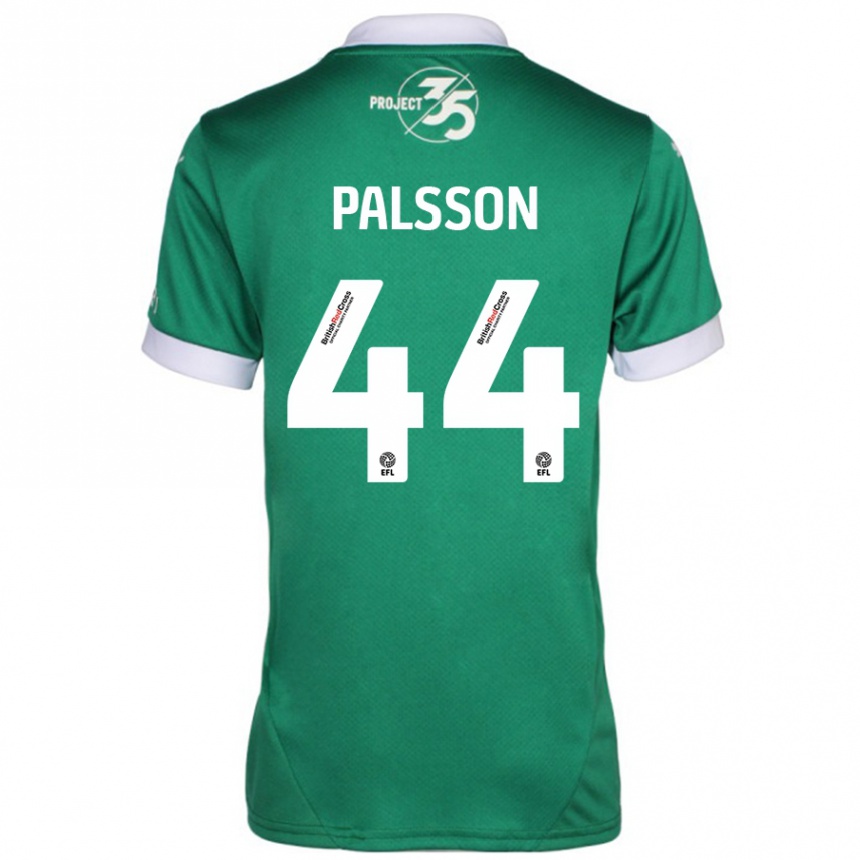 Kids Football Victor Pálsson #44 Green White Home Jersey 2024/25 T-Shirt Nz