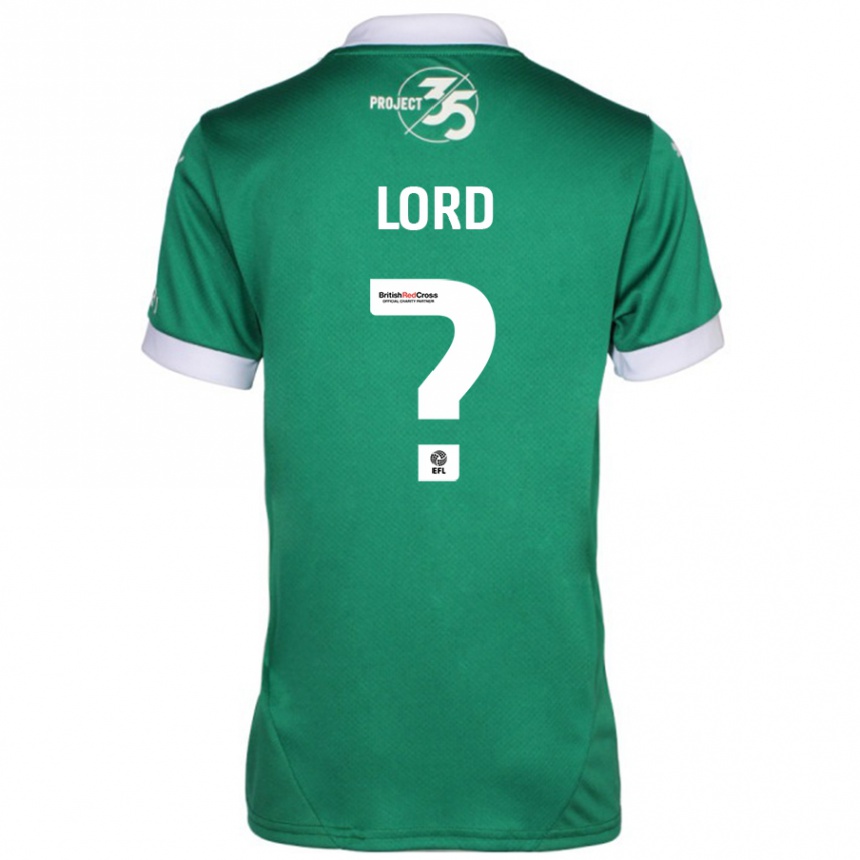 Kids Football Sam Lord #0 Green White Home Jersey 2024/25 T-Shirt Nz