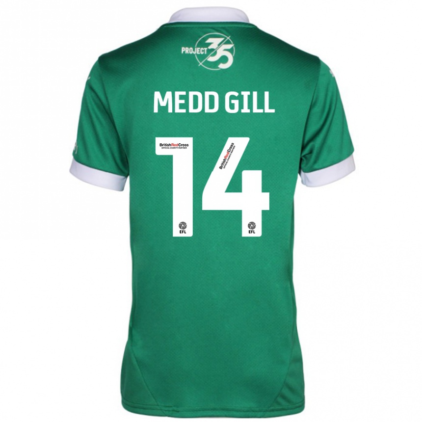 Kids Football Tamsin Medd-Gill #14 Green White Home Jersey 2024/25 T-Shirt Nz