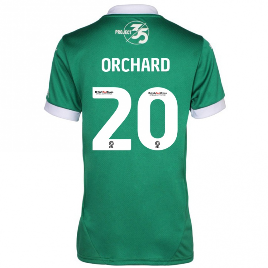 Kids Football Fern Orchard #20 Green White Home Jersey 2024/25 T-Shirt Nz