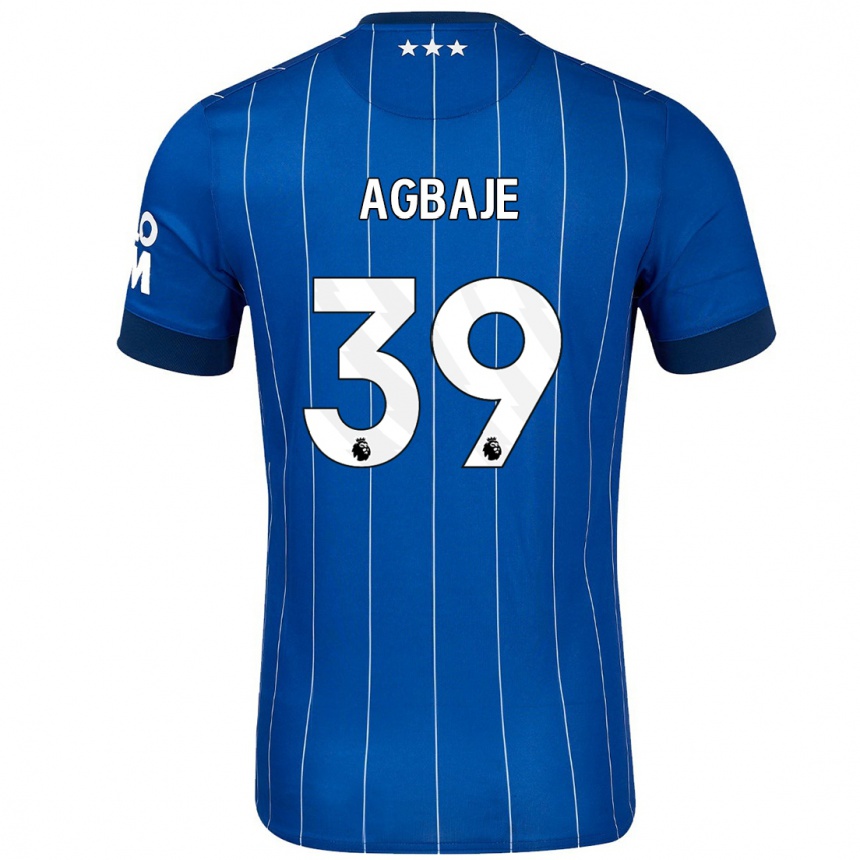 Kids Football Edwin Agbaje #39 Navy Blue Home Jersey 2024/25 T-Shirt Nz