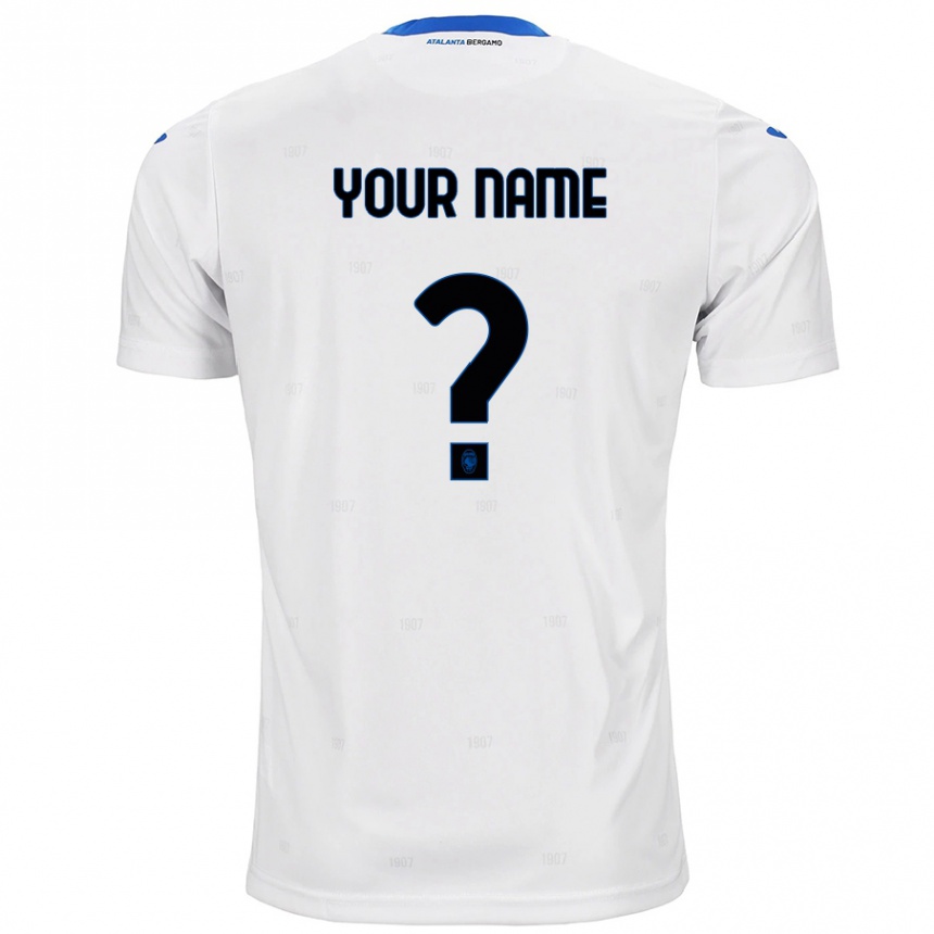 Kids Football Your Name #0 White Away Jersey 2024/25 T-Shirt Nz