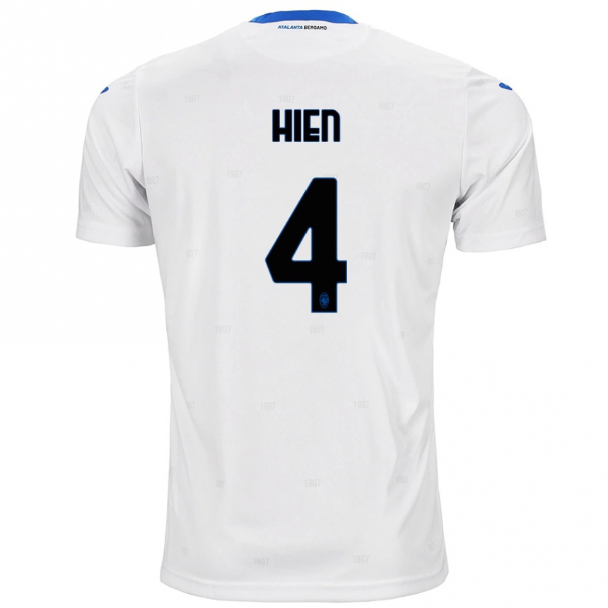 Kids Football Isak Hien #4 White Away Jersey 2024/25 T-Shirt Nz